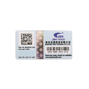 Removable Tear Off Custom Adhesive Sticker QR Code Debossing CE