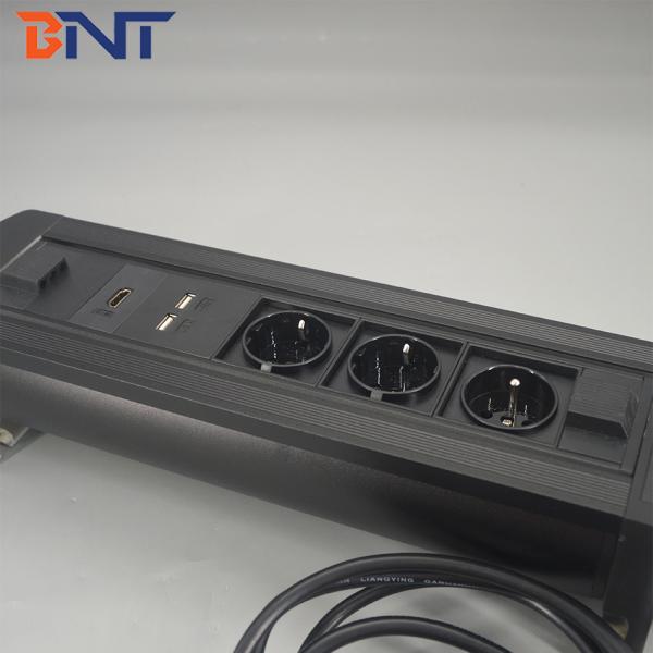 Intelligent modular design automatic flip up conference table socket box
