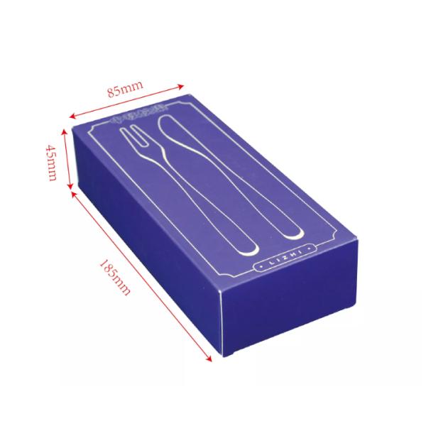 Varnishing Dinnerware Packaging Boxes Dinner Set Box For Fork Spoon