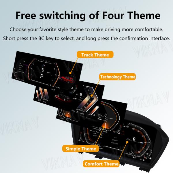 Viknav For BMW X1 X2 1Series 2Series (2013-2022) 12.3 inch instrument cluster replacement linux digital gauge screen