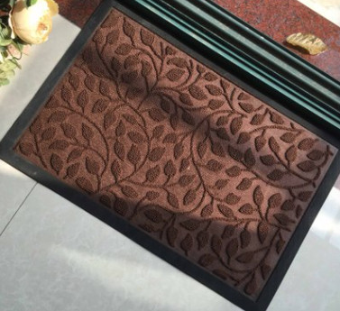 Polypropylene embossed anti slip rubber door mat Embossed floor mat