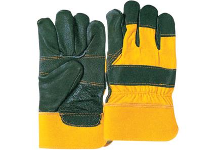 Buy A / AB / BC protective working Furniture Leather Gloves / Glove 31005-1 with rubber cuff at wholesale prices