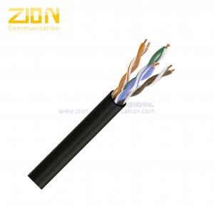 Quality RoHS Complied PE Jacket UTP CAT5E Solid Bare Copper Outdoor Bulk Ethernet Cable for sale