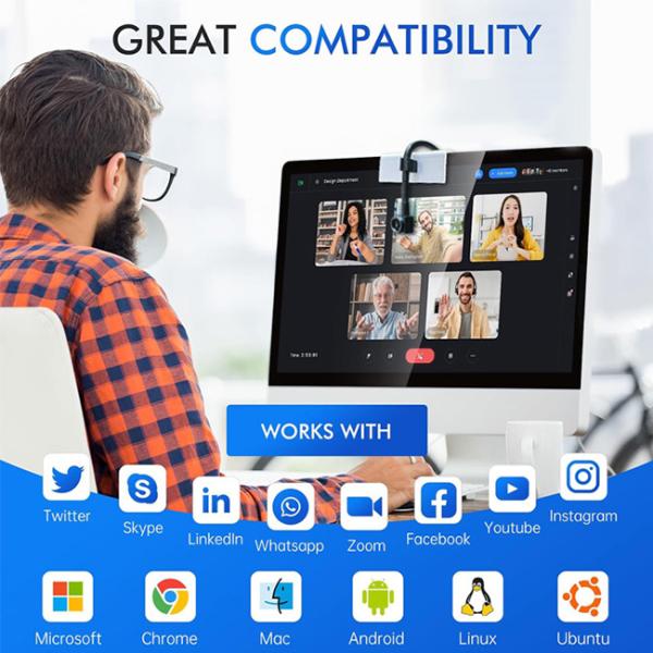 5MP Eye-contact Webcam Suitable For Video Conferencing And Remote Collaboration