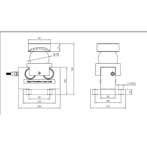 Mini 30t weighbridge bridge analog load cell 3*18m truck scale sensor high sensitivity,Alloy steel