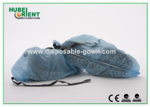 Quality ESD Non Slip Disposable Shoe Cover Non-woven With Fabric Strip for protect foot for sale