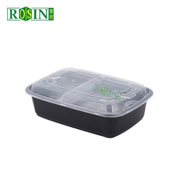 Disposable Plastic Meal Prep Containers Rectangular With Inner Tray