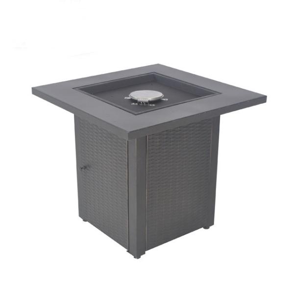 Outdoor 36 Inch Brown Square Propane Fire Pit Customized Color