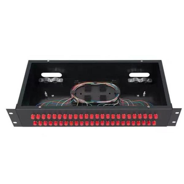 2U Optical Fiber Distribution Panel Box Enclosure Rack Mount Fc Adapter