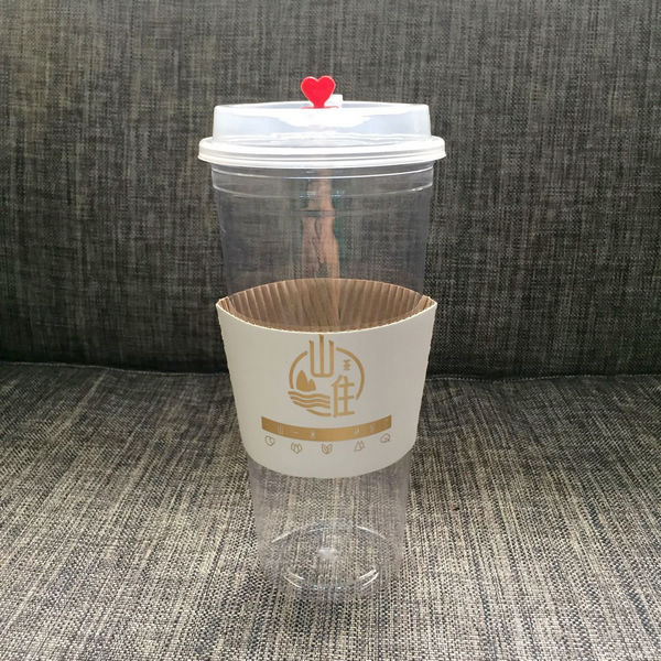 Disposable Coffee Paper Cup Sleeve 12oz Flexo Offset Printing Available