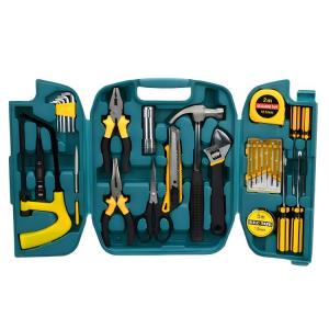 China JYH-HTS28-1 27 piece three fold hand tools household vehicle mounted multifunctional electrician tool set on sale