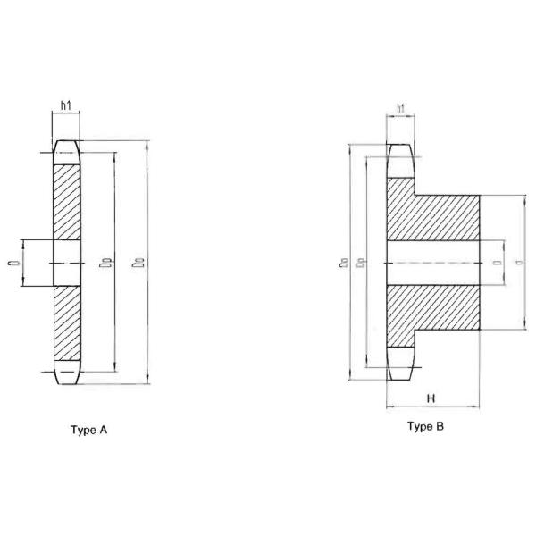 Double Pitch Roller Conveyor Chain Driven Sprockets