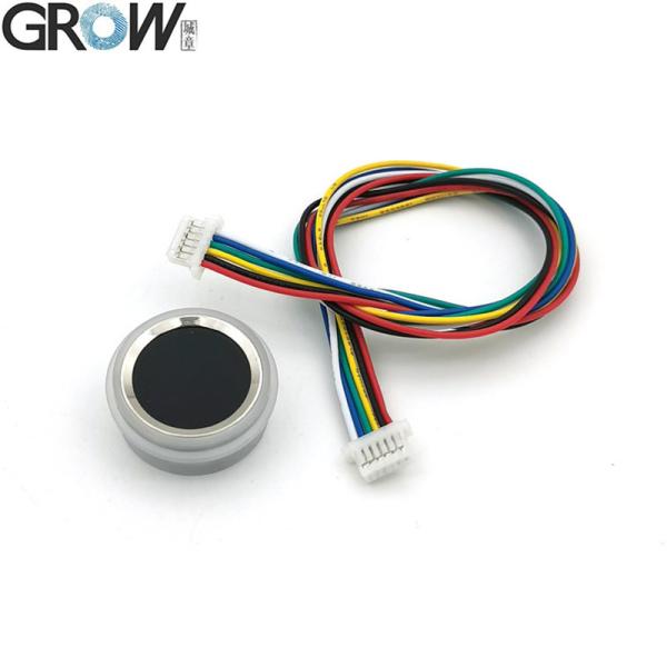 Grow R502-F IP65 Waterproof Small DC3.3V RGB LED Diameter 21.5mm SH1.0-6pin Capacitive Round Fingerprint Module