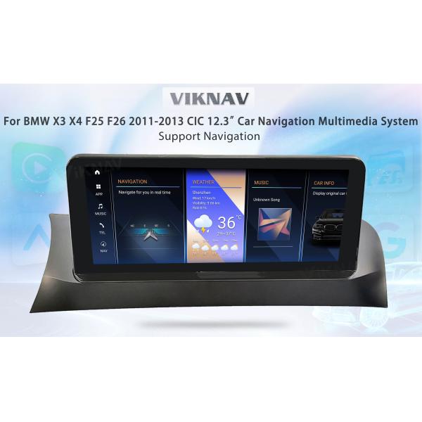 Viknav 12.3 inch Car Radio For BMW X3 X4 F25 F26 2011 2012 2013 CIC System Wireless Multimedia Player GPS Navigation And