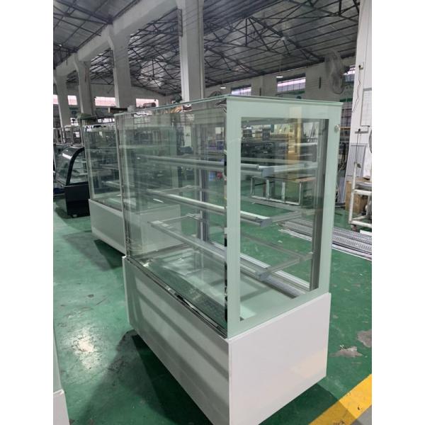 Tall Three Sides Glass Vertical Cake Display Cooler / Refrigerated Display Cabinet