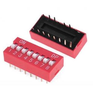 China SPST 8 Position Through Hole DIP Switches SMT SMD 2.54mm Terminal Pictch on sale
