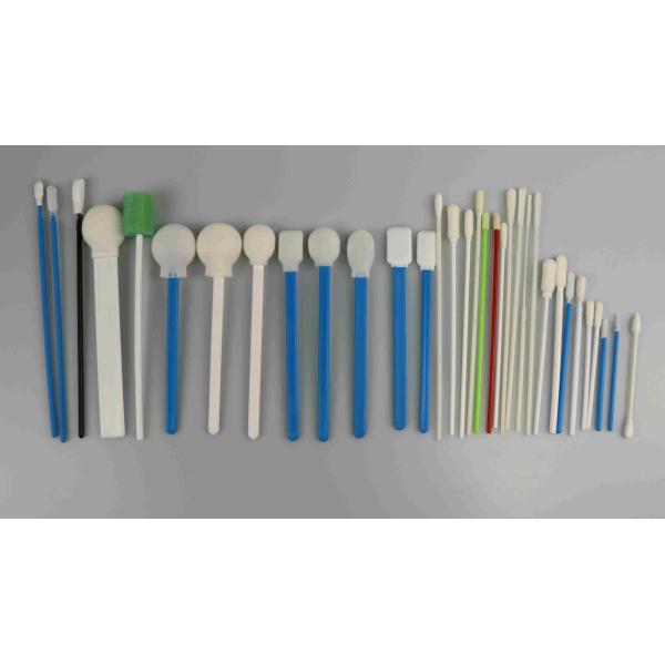Cleaning Black Handle Double Layers Polyester Swabs 100pcs/Bag