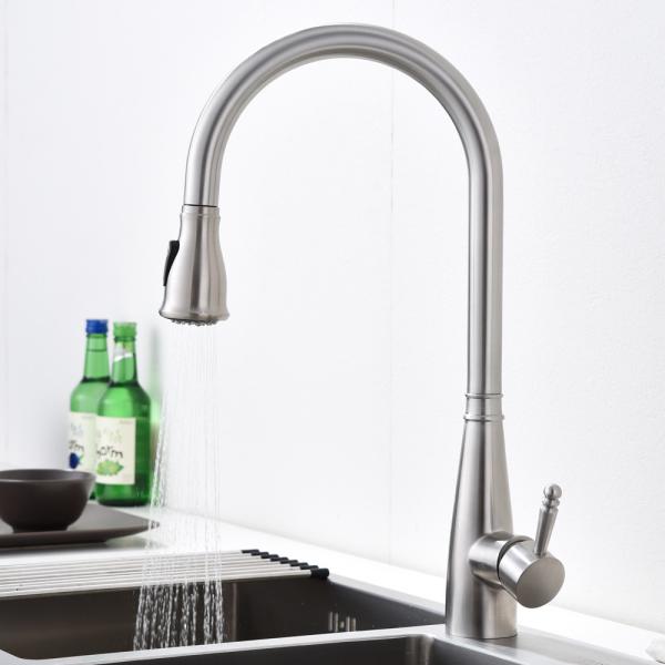 Motion Activated Pull Down Kitchen Faucet 18/10 Stainless Steel Rotatable Kitchen Tap