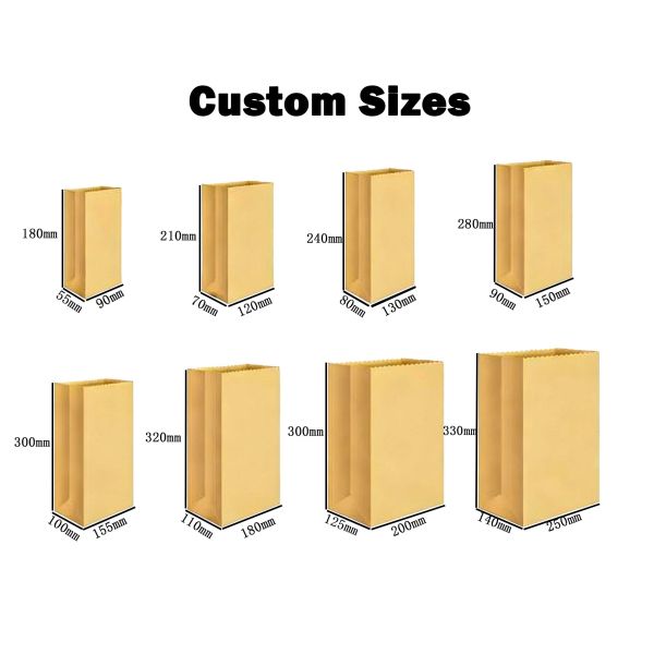Customized Kraft Paper SOS Bread Bag - Eco-Friendly & Versatile Bakery Packaging Bakery Bag Bread Bag Food Bag Take Away Bag