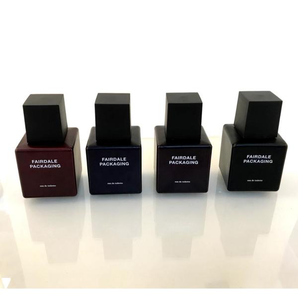 Cylindrical Custom Glass Perfume Bottles , Cosmetics Aromatherapy Glass Bottles