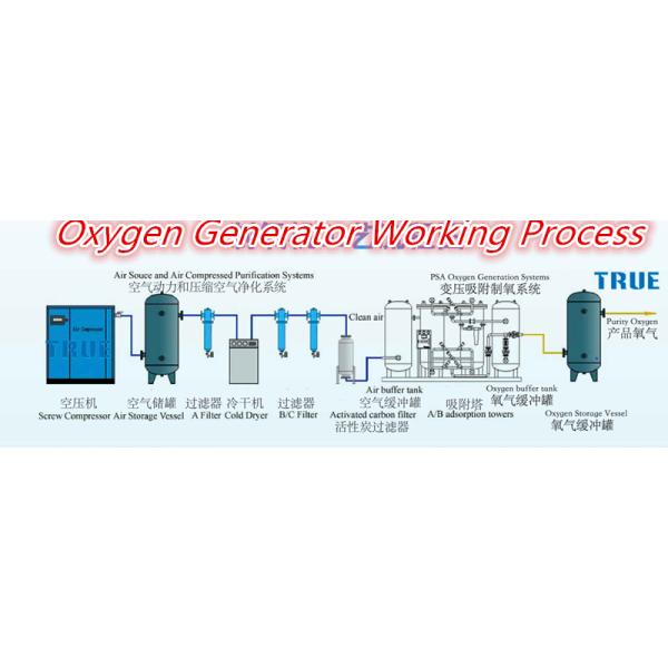CE SGS High Purity PSA Oxygen Generator Complete System With Air Compressor