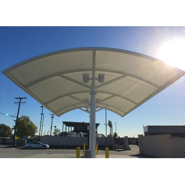 PTFE Architectural Fabric Tent Shade Shed Tensile Membrane Structure For Landscape