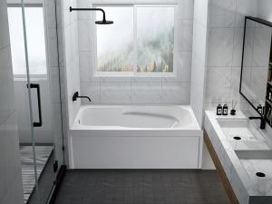 Quality Sanitary Grade Skirted Freestanding Tub , JND-AT1584 White Skirt Bathtub for sale