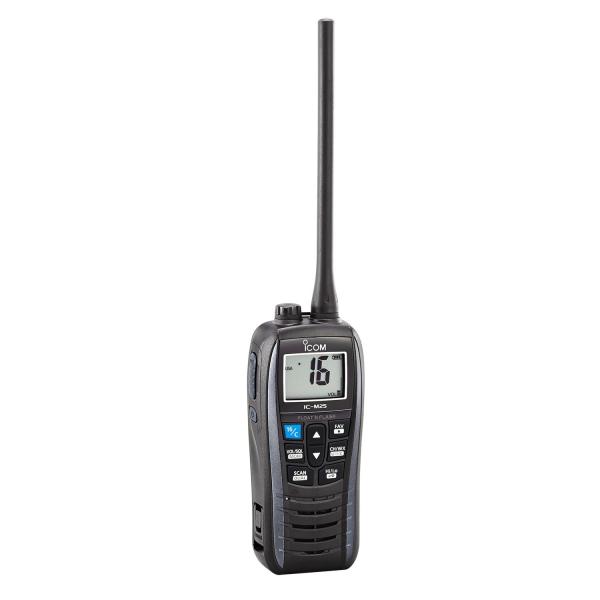 Icom C-M25 IPX7 Waterproof VHF Marine Transceiver with 16 Storage Channels and 1500mAh Battery Long Range Handheld Radio