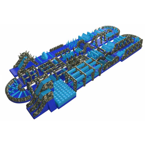 Custom Obstacle Course Inflatable Sport Games With Camouflage Printing