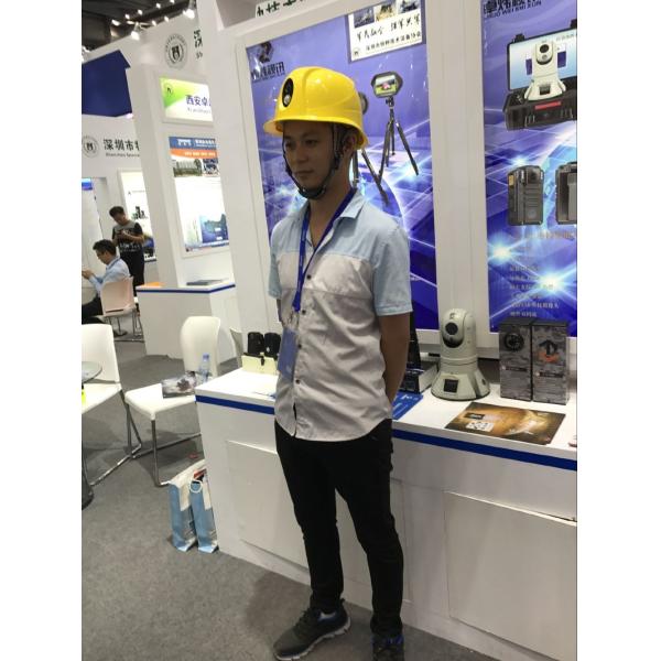 Personal Body Safety Helmet Camera USB 2.0 Interface With Water Mark User ID