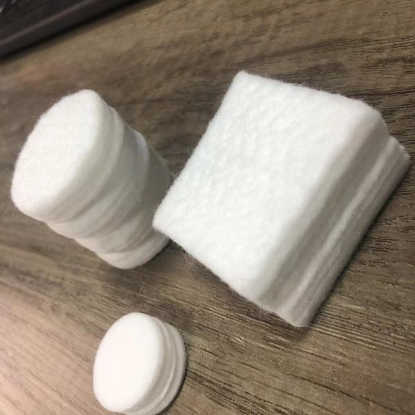 Needle Felt Cotton Pulp White Circular Absorbent Filter Element For Respiratory Filter