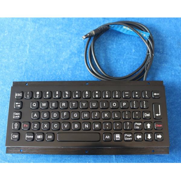 IP67 Black Metal Industrial Keyboard Vandal Proof Panel Mount