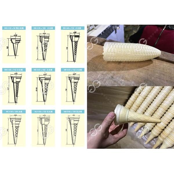 Electric Wafer Ice Cream Cone Maker Machine in Semi Automatic 3000pcs/h Capacity