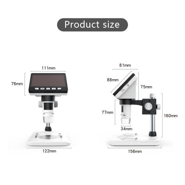 Factory Customization 1080P 4.3'' LCD Screen Digital Microscope For Circuit Board Industry