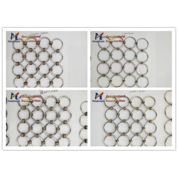 Colorful Ss201 Ring Mesh Curtain Mixed Large And Small Circle Decorative Dividers