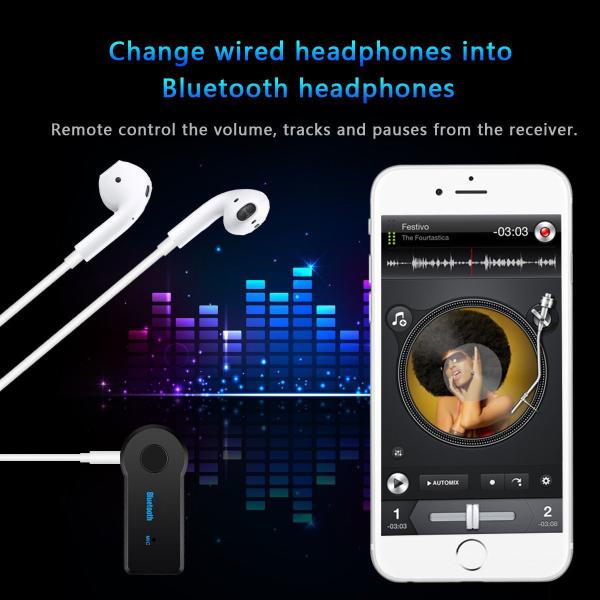 Universal Bluetooth Transmitter Car Kit Handsfree 3.5mm Streaming Car A2DP Wireless AUX Audio Music Receiver Adapter