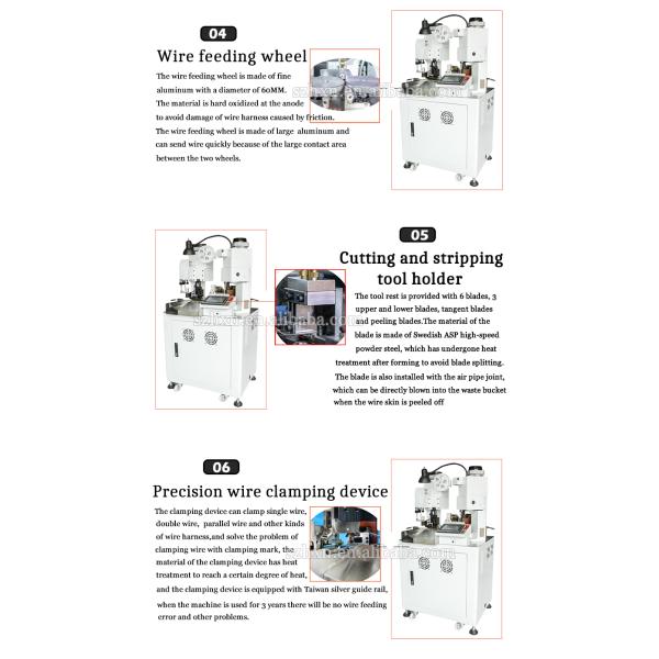 1000-800-1450 Automatic Double Head Wire Cutting Stripping Terminal Crimping Machine