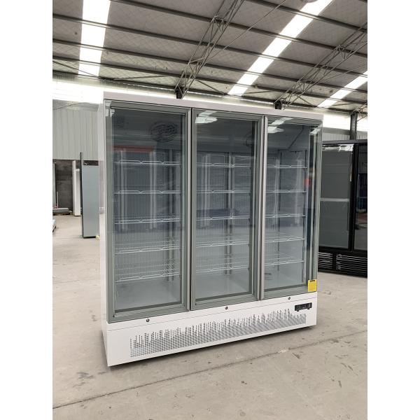 White Self Contained Three Glass Door Merchandiser Freezer Low Noise