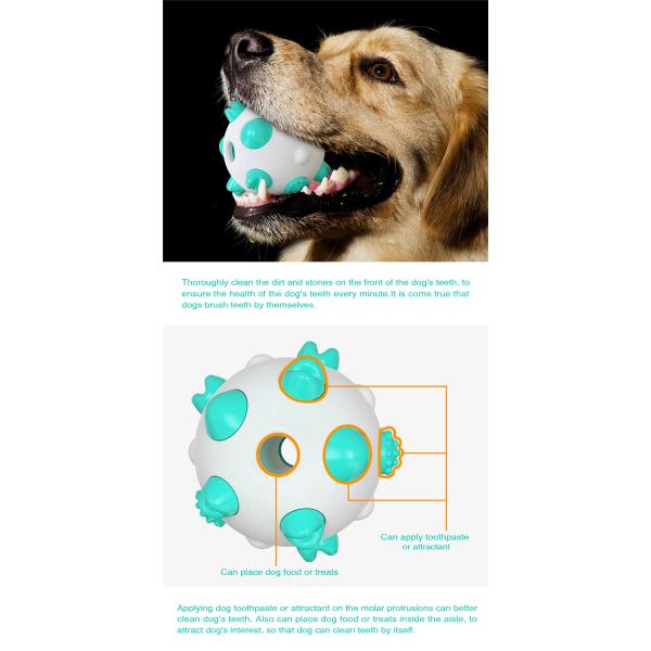 2021 Durable Interactive Dog Puzzle Toothbrush Toy Bite Resistant Ball Pet Chew Toys