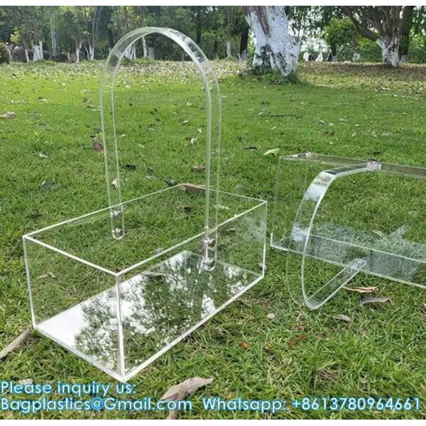 Simple Acrylic Portable Flower Basket High-End Portable Candy Gift Box Plexiglass, PMMA, Perspex sheet