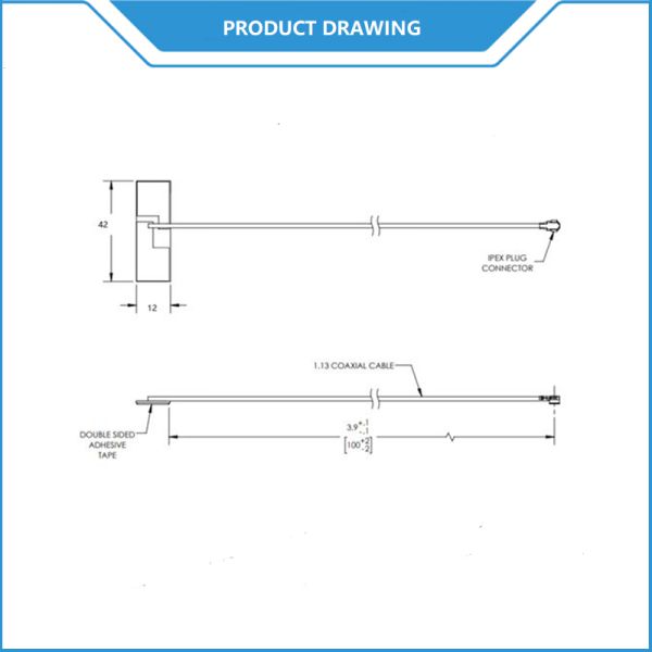 Internal 2dBi WIFI Bluetooth Antenna High Gain Embedded 2.4GHz FPC Antenna