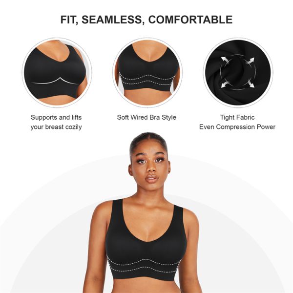 Seamless Push-Up Invisible Bra for Women Support Type Underwire Comfortable Material