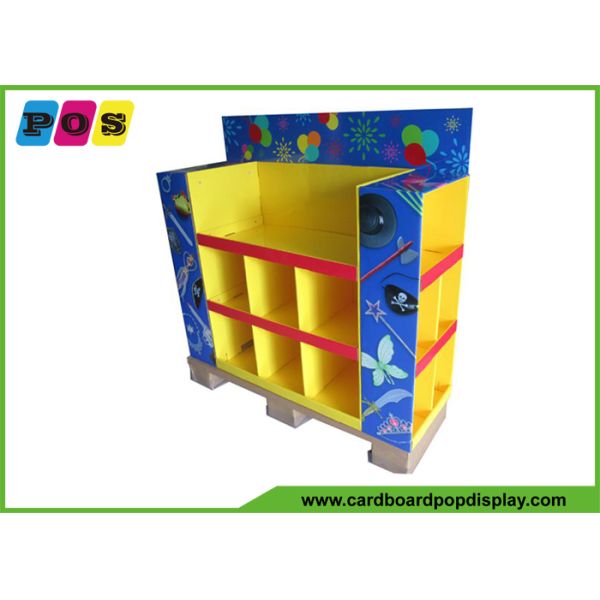 POP Retail End Cap Cardboard Pallet Display With Three Sided Shelves PA041