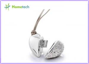 Quality OEM Promotion Gift 4GB Crystal Heart USB Flash Drive with Lanyard for sale