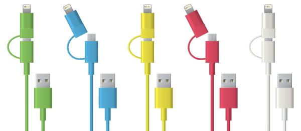 Buy MFi Certificate 2 in 1 MFi Charging Data Sync Cable, USB To Micro and USB To Lightning at wholesale prices