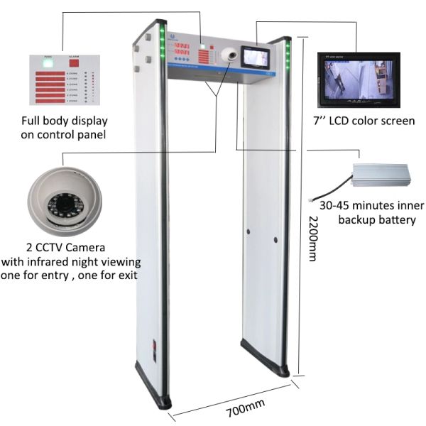 CCTV Camera 6 Zones 99 Sensitivity 8KHZ Walk Through Detector