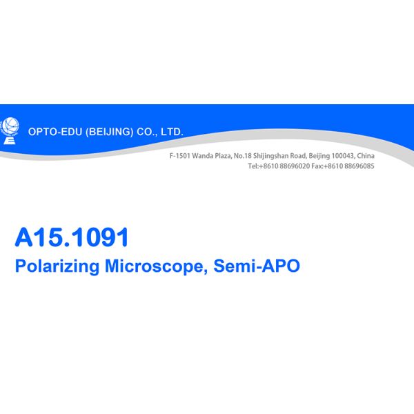 OPTO-EDU A15.1091-T plm polarized light microscopy Manual Transmit 12V 100W Halogen Semi APO ECO