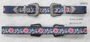 Quality Metal Loop Embroidery Womens Fashion Belts With Heavy Metal Accessories for sale