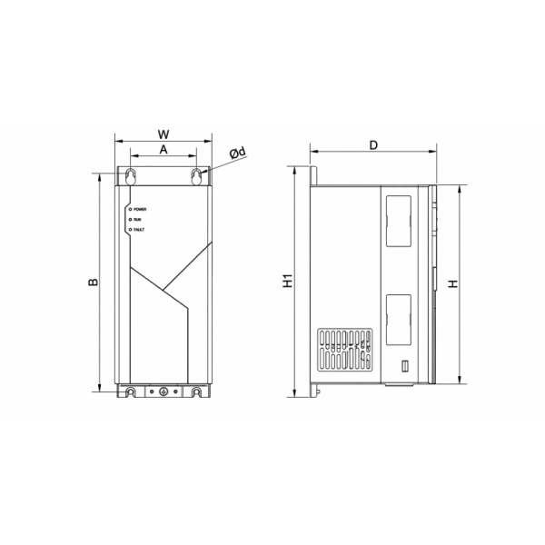 Open Loop Vector Control Inverter VFD 220V-380V Power Range 599Hz Maximum Frequency