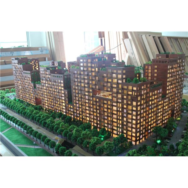 Scale physical model with led lighting for property project marketing and selling